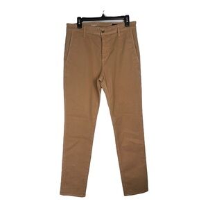 AG Adriano Goldschmied Pants Mens 32x33 Tan The Marshall Slim Trouser Chino Prep